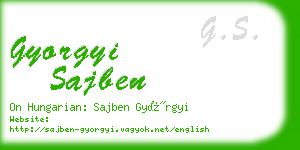 gyorgyi sajben business card